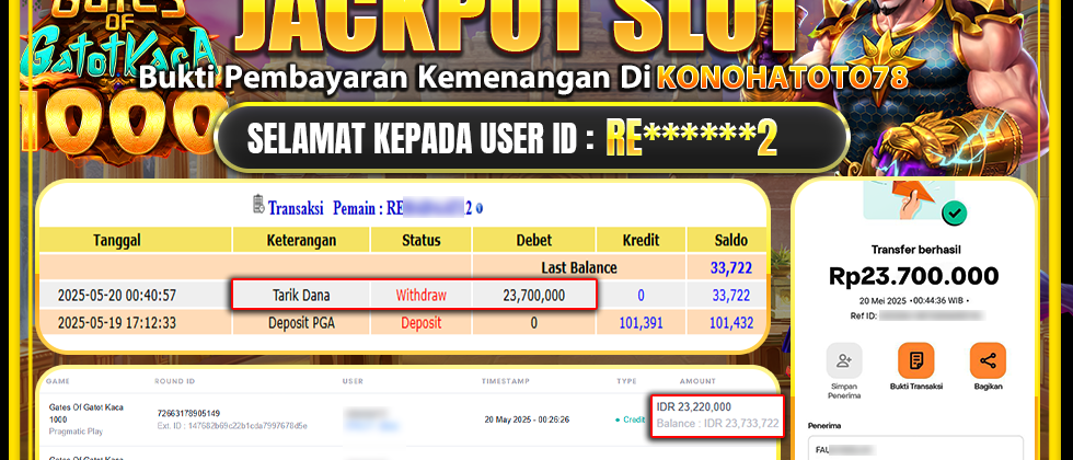 Bukti Valid! JP Gates Of Gatot Kaca 1000 Cair Cepat di KONOHATOTO78 - jackpotmanis
