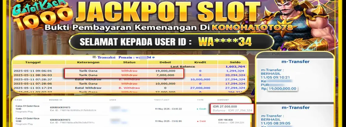 Pola Gacor Gatot Kaca 1000 Jackpotmanis