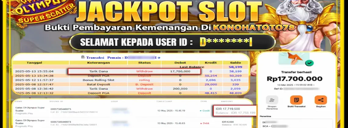 Jackpot Gates Of Olympus Super Scatter 17,7JT di KONOHATOTO78