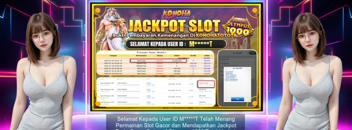 Bukti WD Jackpot Slot Gates Olympus 1000 Rp21,6 Juta!