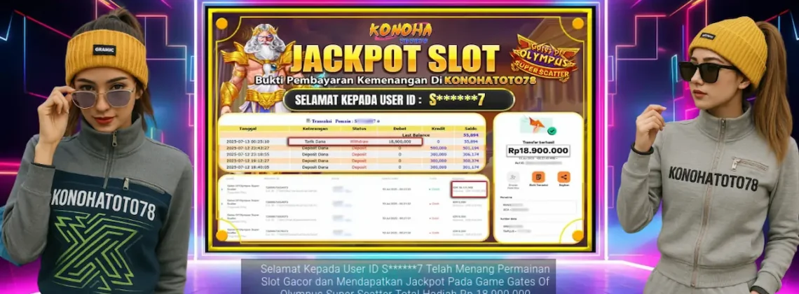 Jackpot Olympus Super Scatter Rp18,9 Juta Cair di Konohatoto78!