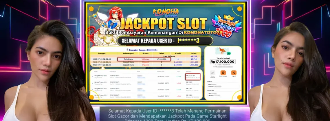 Pembayaran Jackpot Slot Online Starlight Princess 1000