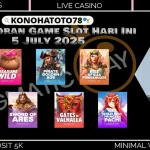 Slot Gacor Eksklusif 5 Juli 2025 di Konohatoto78