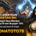 Bonus Freespin New Member Konohatoto78 Buyspin 10%